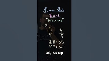 Compare Fractions the Easy Way! 11/9 or 4/3 | Minute Math Tricks Part 155 #shorts