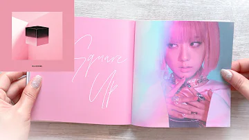 Blackpink SQUARE UP 1st Mini Album FULL UNBOXING Page to Page Pink Version
