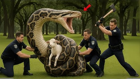 Police Heroes Save Baby Goat from GIANT Python Attack