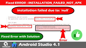 Fixed Error installation failed due to 