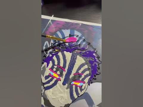 Akaza Glass Painting (Demon Slayer) #shorts - YouTube