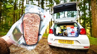 Cooking a Gourmet Feast out of my Car! (Wagyu A5 Experience + Car Camping in the Forest)