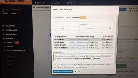 1st Bitconnect BCC loan