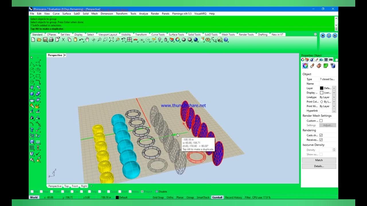 Rhino commands tutorial for beginners YouTube