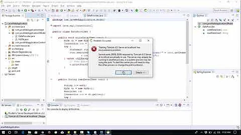 Java web application development | How to change port number in tomcat in eclipse