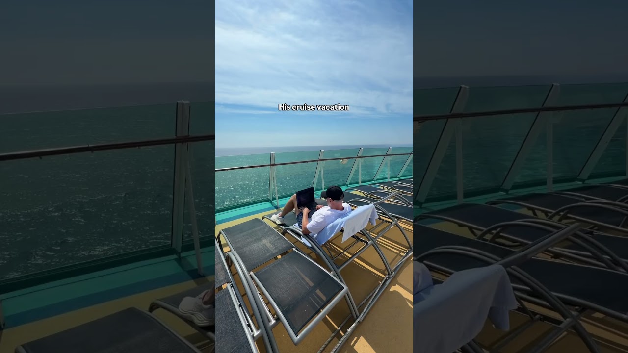 Same cruise, very different priorities 👀🛳️ #royalcaribbean #cruisevacation #marriedlife