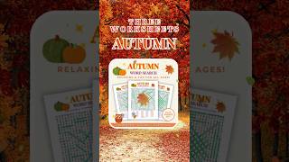 AUTUMN WORD SEARCH PUZZLE contains 84 words to find! Instant download! Links are in the bio.
