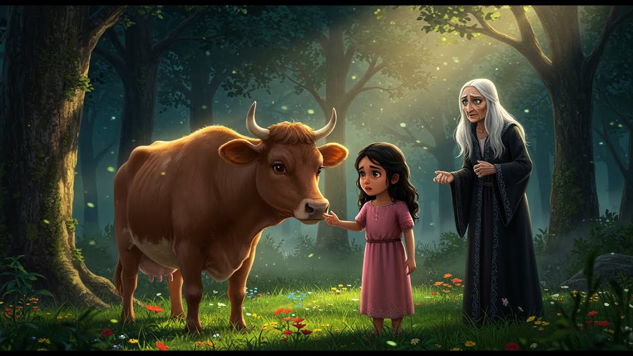 قصة الفتاة اليتيمة والبقرة التى تتكلم والساحرة الغولة
