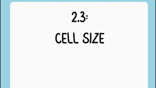 ✨AP Bio Topic 2.3 TikTok: Cell Size✨