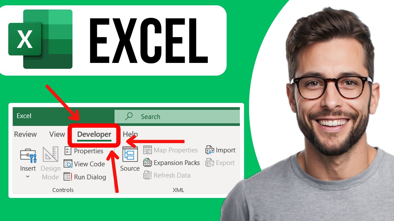 How To Add Developer Tab To Excel - YouTube