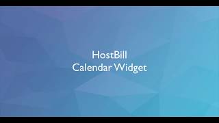 HostBill Calendar widget