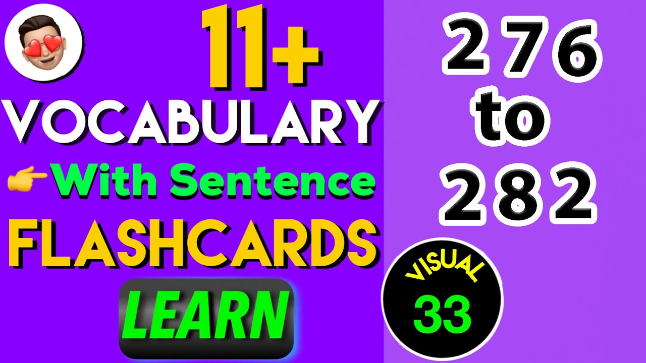 (#33) 11 Plus Vocabulary Flashcards | 11 plus Vocabulary List | 11 ...