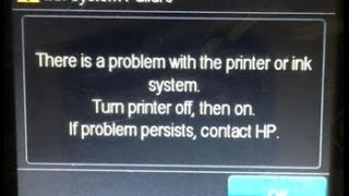 how to fix the hp ink system failure!