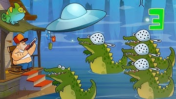 Swamp Attack - Gameplay Walkthrough (iOS Android) Part 3 UFOS ATTACKING...