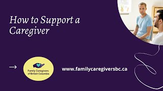 How to Support a Caregiver