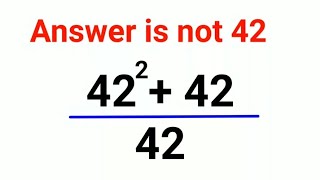 42^42 + 42 over 42.  The answer is not 42. Many got it wrong!  Ukraine Math Test #math #ukraine