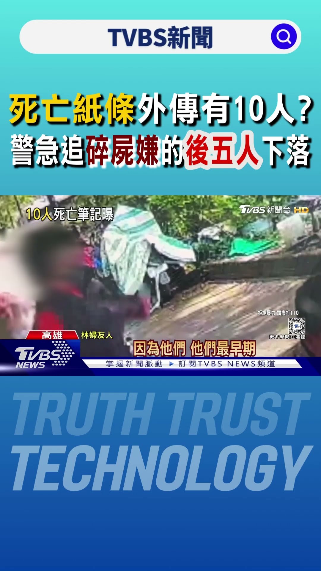 死亡紙條外傳有10人? 警急追碎屍嫌的「後五人」下落｜TVBS新聞 @TVBSNEWS01
