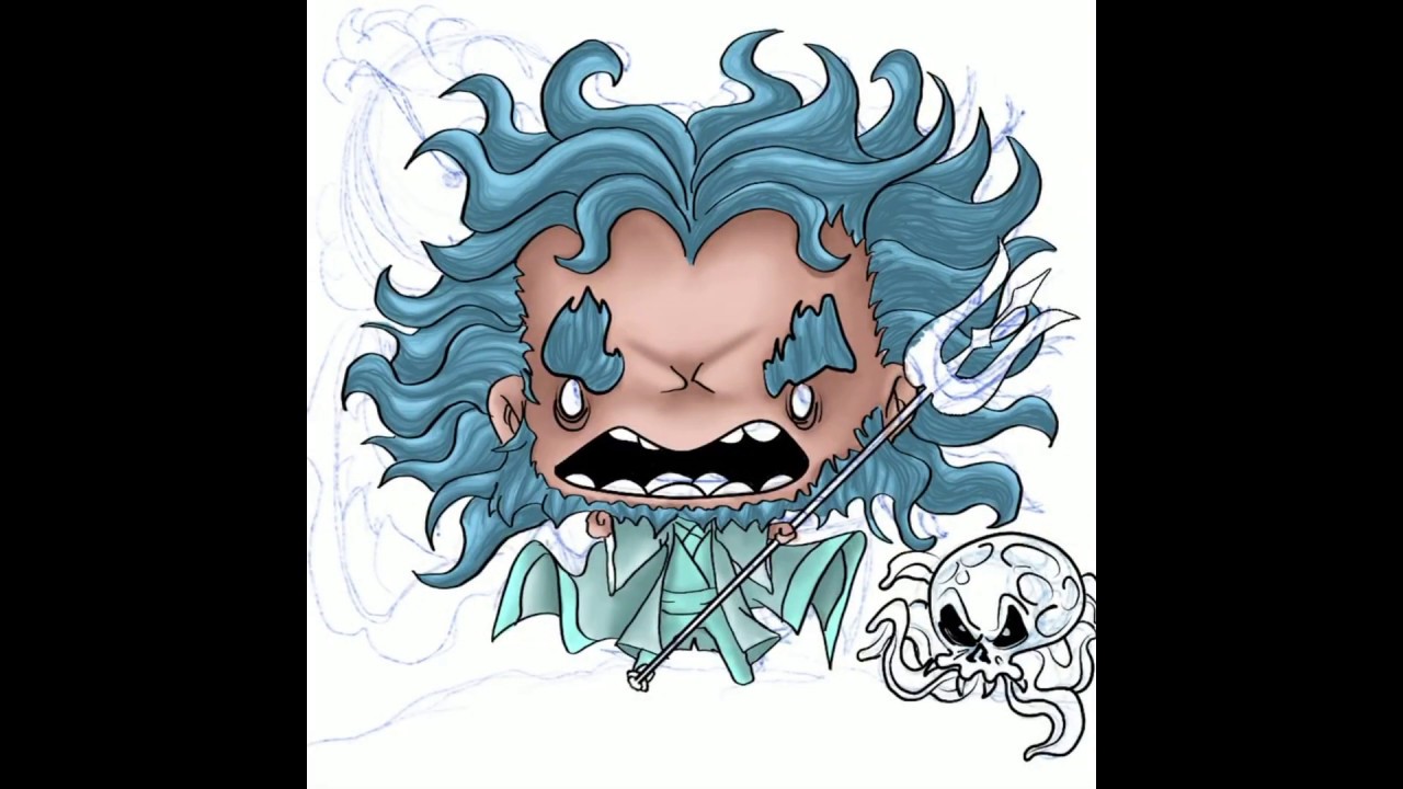 Poseidon Greek God Chibi Speed Paint Youtube