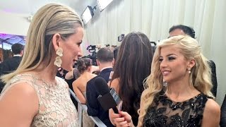 Red Carpet Fashion at Elton Johns 2015 Academy Awards Viewing Party