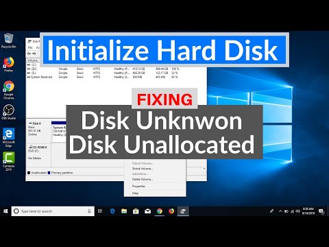 How do I initialize an unallocated disk?