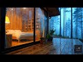 Rain Sound On Cabin with Relaxing Guitar Music for Sleep, Stress Relief, Study, Relax, Meditation