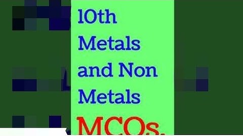 #shorts Metals and non metals class 10th MCQ  Science NCERT