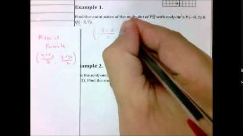 1. Midpoint & Distance in the Coordinate Plane