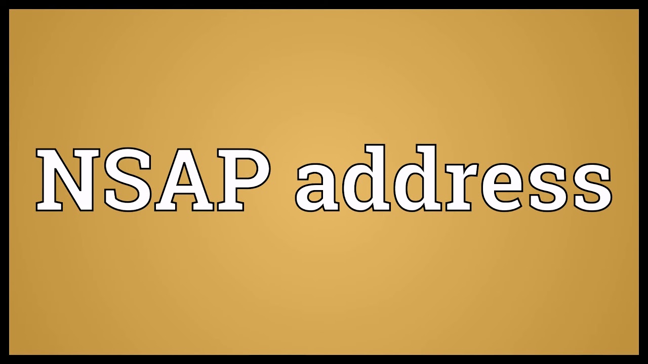 NSAP address Meaning