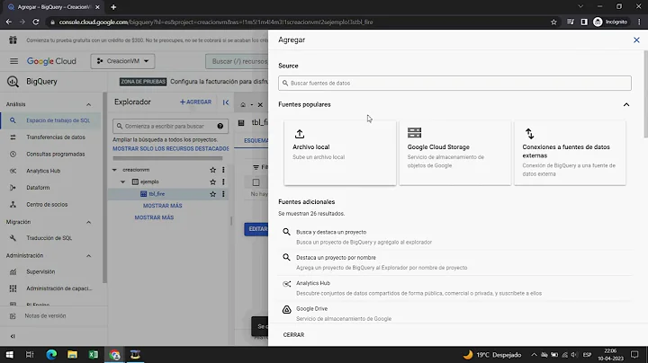 Google BigQuery | Create Dataset and Tables