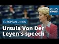 Ursula Von Der Leyen speaks at European Parliament