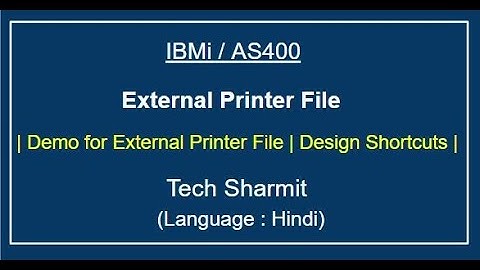 IBMi (AS400) - External Printer File in IBMi | Printer File in ibmi  | Printer file design shortcuts