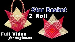 ஈஸியா 2 Roll Star Shape Wire Koodai Basket making Tamil for Beginners full tutorial