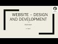 Website design and development - Tamil