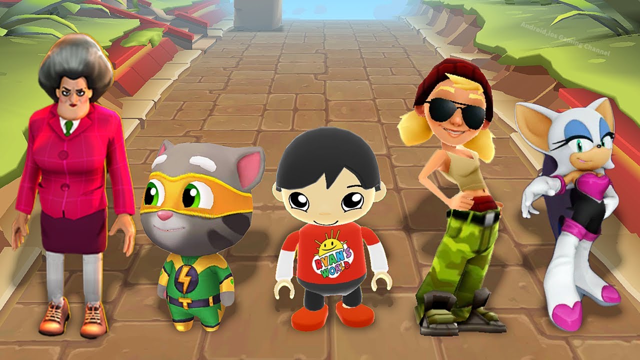 WHO IS THE BEST? Scary Runner Teacher,Talking Tom Gold Run,Tag with Ryan,Subway Surfers,Sonic Dash
