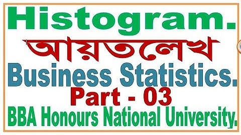 Histogram , আয়তলেখ, Business Statistics for BBA, Bangla Lecturer Part-3