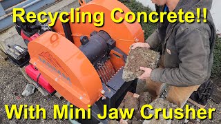 Recycling Concrete Using A Mini Jaw Crusher | Small Scale Crushing Solutions by mbmmllc 47,692 views 3 months ago 8 minutes, 2 seconds