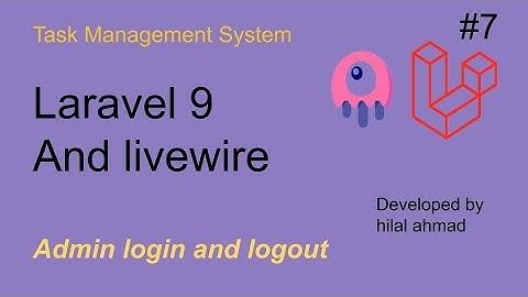 #7 Admin login and logout | Laravel and livewire