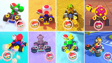 Mario Kart 8 Deluxe - All Characters Animations (Hitted By A Red Shell)