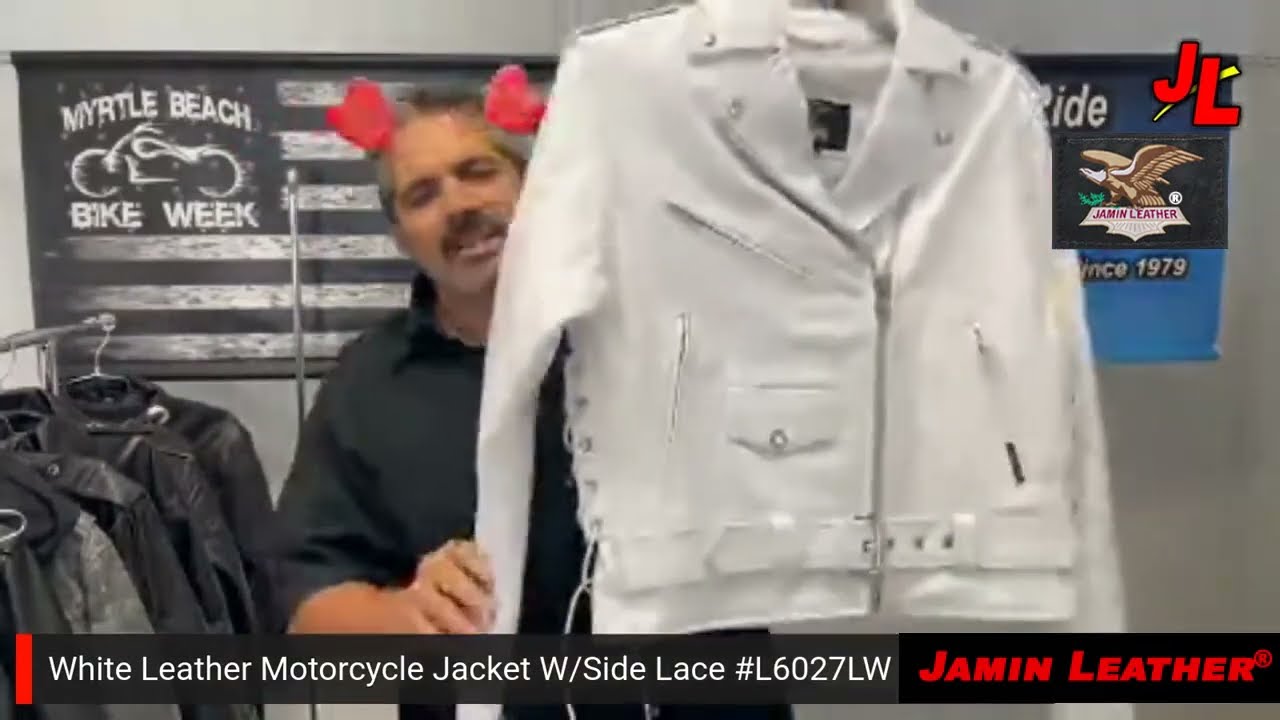 Light Pink Leather Jacket - Road Angel Motorcycle Jacket #L26522ZP - Jamin  Leather®