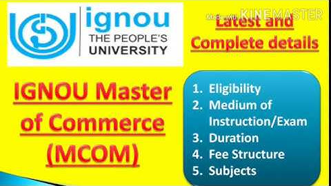 IGNOU MCOM COURSE FEE STRUCTURE & SUBJECT DETAILS ||MUST WATCH FOR COMPLETE INFO