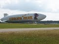 Zeppelin nt takeoff  german tourist dirigible