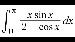 Feynman Integration Example 137 - ∫ from 0 to π of ((x * sin(x)) / (2 - cos(x))) dx