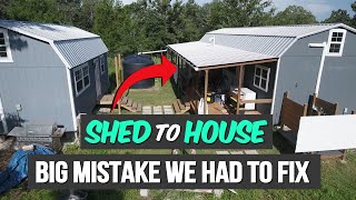Converting a Shed into a House {BIG MISTAKE WE HAD TO FIX!}