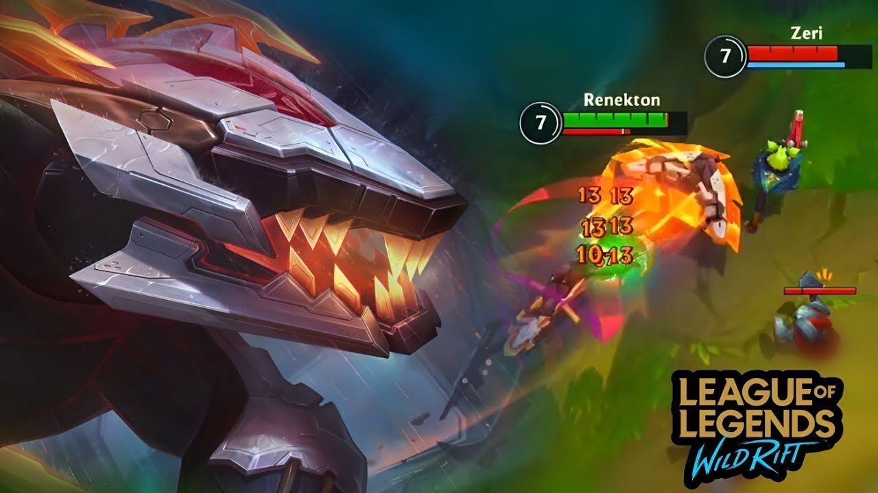 Wild Rift Zeri Project Wild rift my new skin project renekton- renekton vs zeri baron lane ...