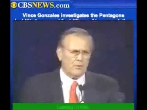 Donald Rumsfeld announces 2.3 Trillion missing from the Pentagon on September 10th 2001