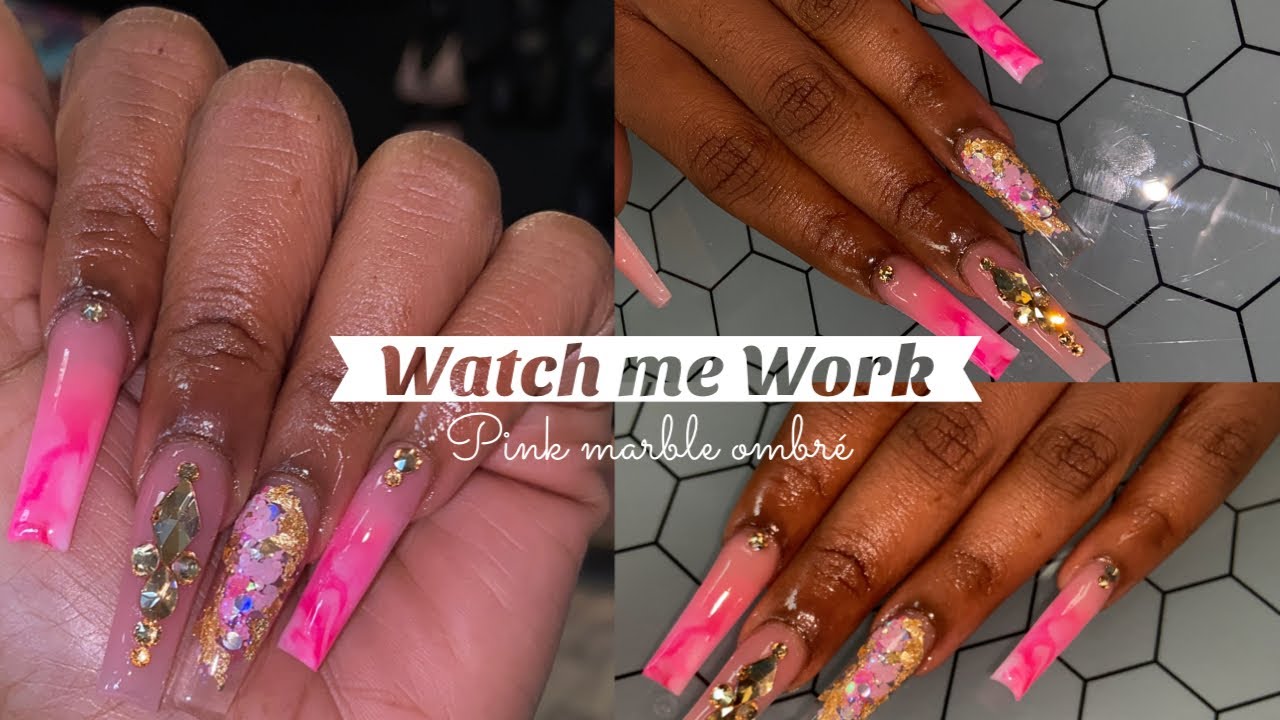 WATCH ME WORK💘 Pink Marble Ombré