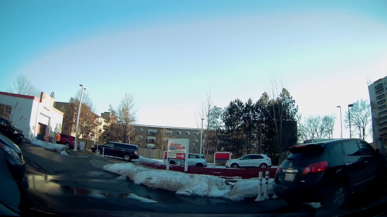 2017 Line-up at Automated Car Wash in Winter, Toronto