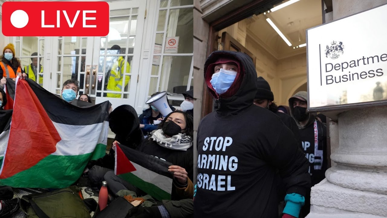 🚨 LIVE: Anti-Israel Islamists OCCUPY Government Building In London