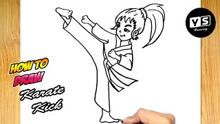 How to draw Karate Kick