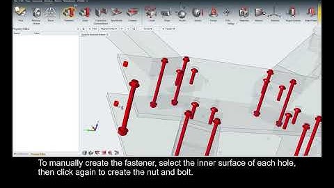 View and redefine contacts, and create fasteners (bolts, nuts, screws etc.) in Altair Inspire